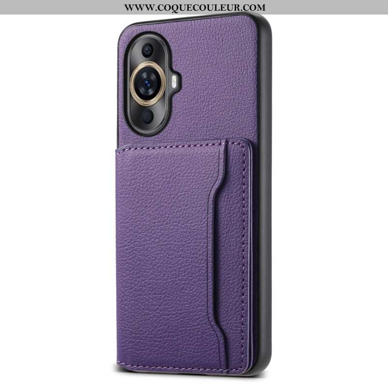 Coque Huawei Nova 12S Effet Cuir Porte-Cartes Support