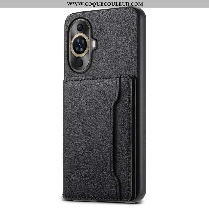 Coque Huawei Nova 12S Effet Cuir Porte-Cartes Support