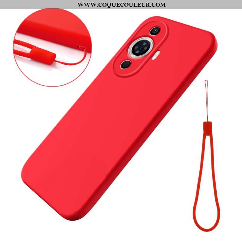 Coque Huawei Nova 12S Silicone Liquide à Lanière