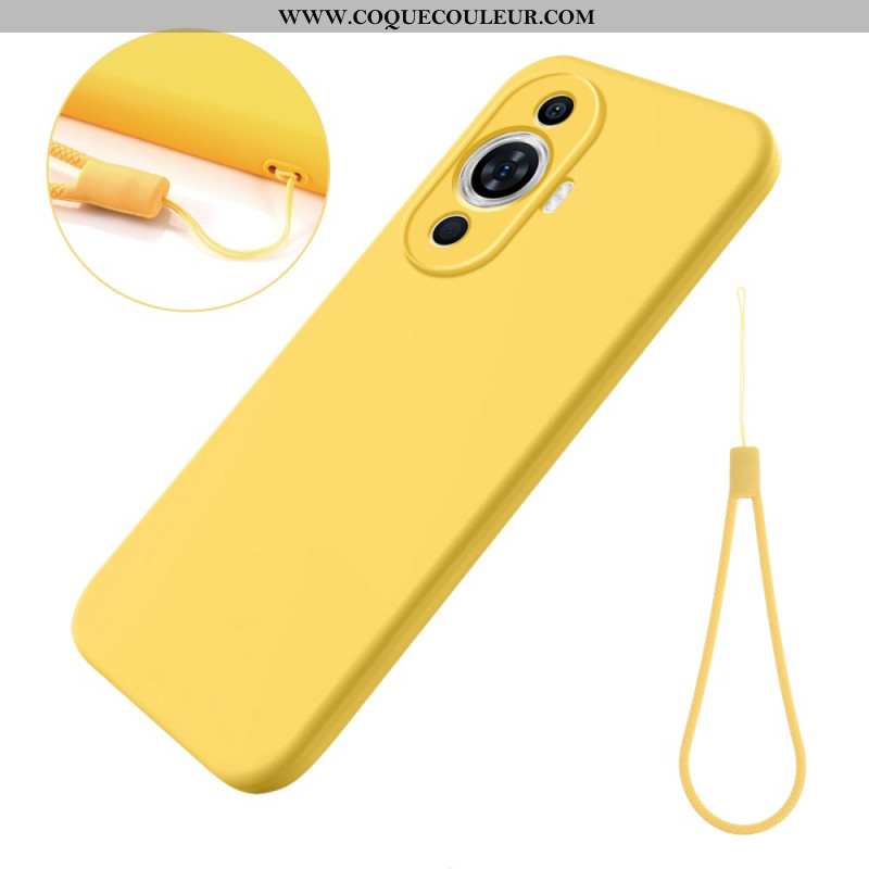 Coque Huawei Nova 12S Silicone Liquide à Lanière