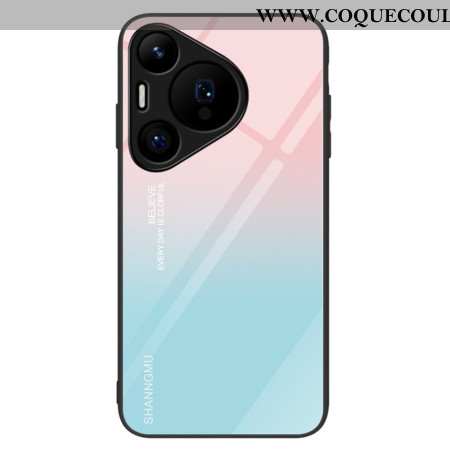 Coque Huawei Pura 70 Verre Trempé Dégradé Rose et Bleu