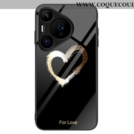 Coque Huawei Pura 70 Verre Trempé Coeur Noir