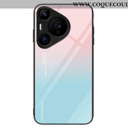 Coque Huawei Pura 70 Pro Verre Trempé Dégradé Rose et Bleu