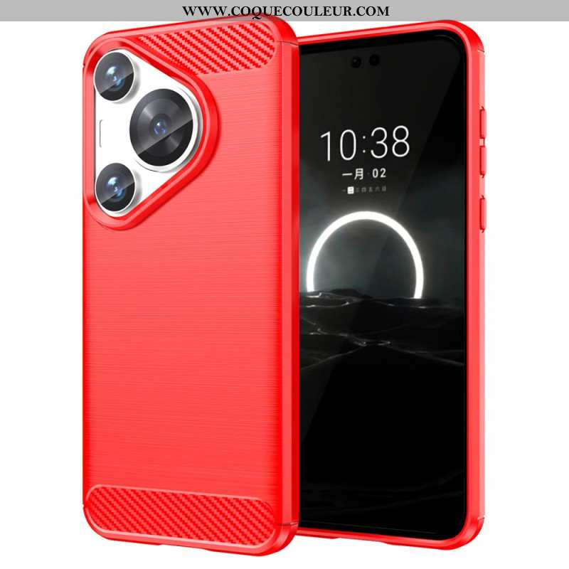 Coque Huawei Pura 70 Pro Fibre Carbone Brossée