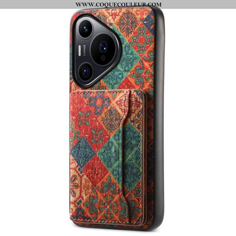 Coque Huawei Pura 70 Pro Porte-Cartes Motif Floral