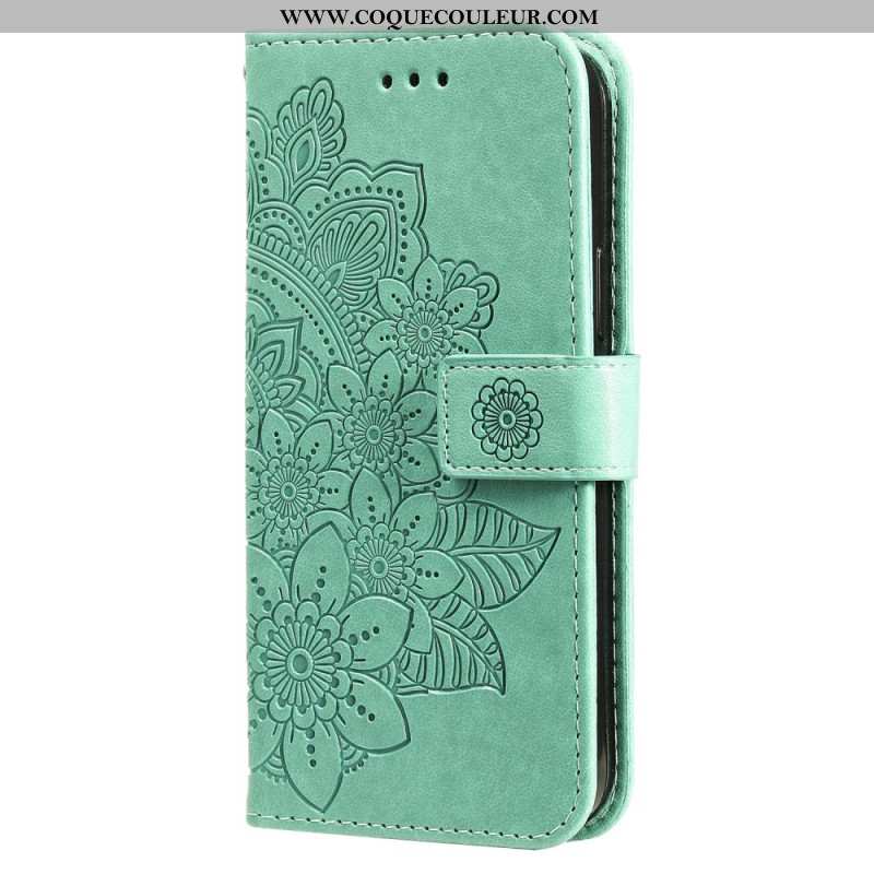 Housse OnePlus 12 5G Fleur Motif Floral à Lanière