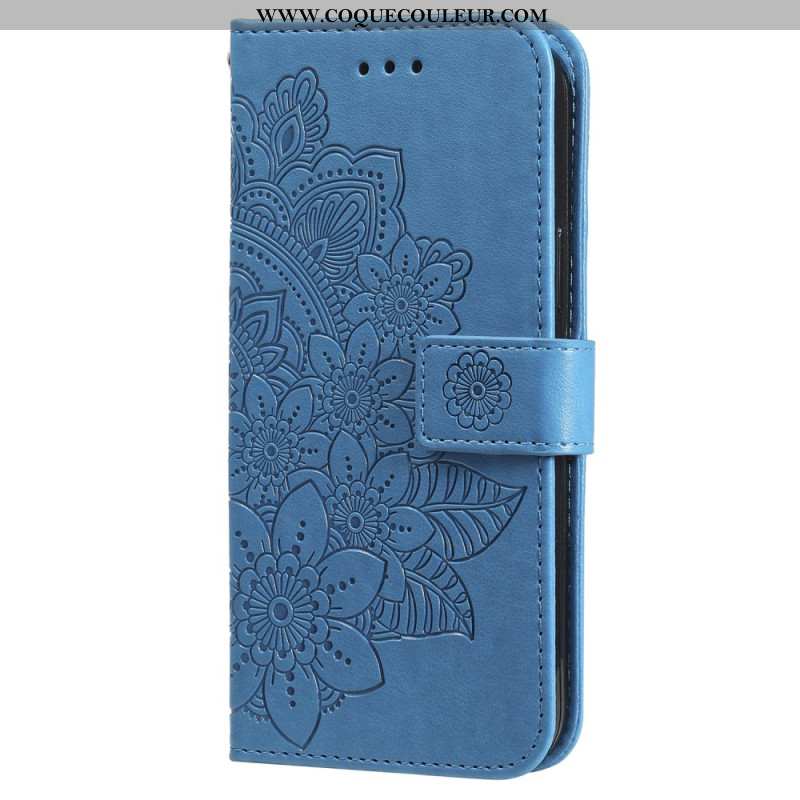 Housse OnePlus 12 5G Fleur Motif Floral à Lanière