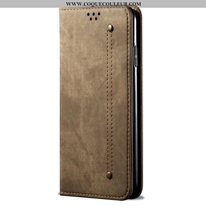 Flip Cover OnePlus 12 5G Tissu Jeans