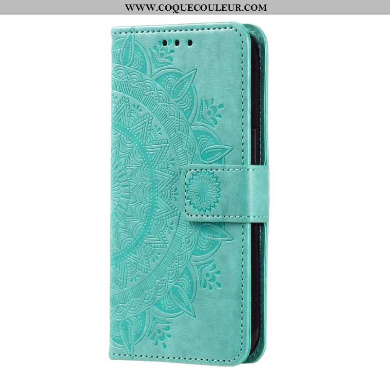 Housse OnePlus 12 5G Fleur Mandala avec Lanière