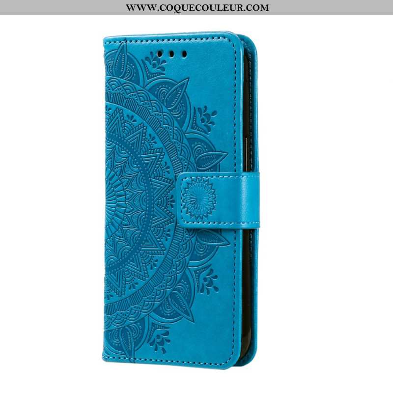 Housse OnePlus 12 5G Fleur Mandala avec Lanière