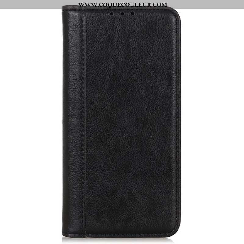 Flip Cover OnePlus 12 5G Cuir Litchi Fendu