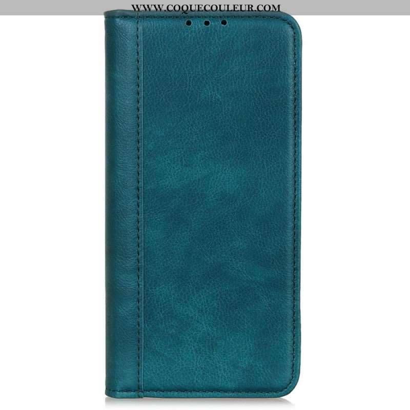 Flip Cover OnePlus 12 5G Cuir Litchi Fendu