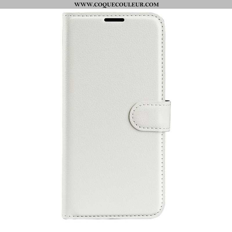 Housse OnePlus 12 5G Simili Cuir Litchi Classique