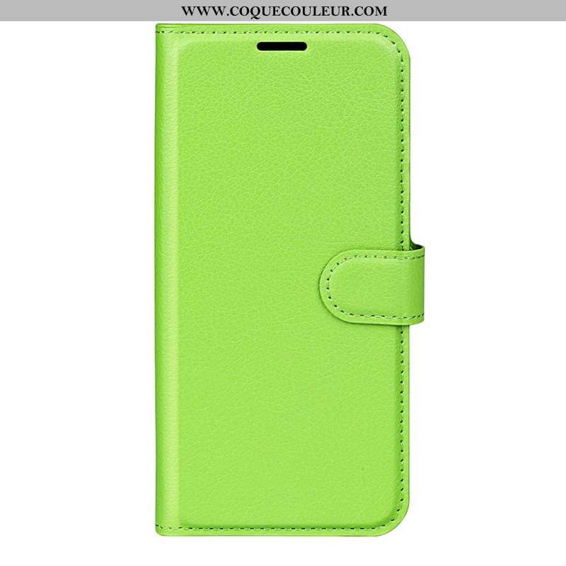 Housse OnePlus 12 5G Simili Cuir Litchi Classique