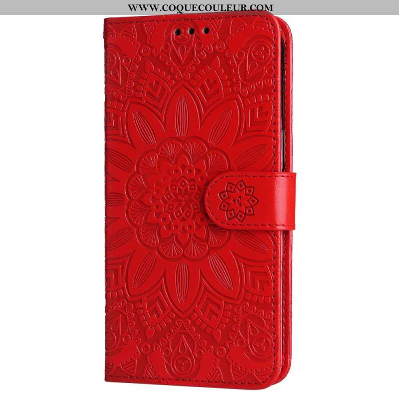 Housse OnePlus 12 5G Motif Tournesol à Lanière