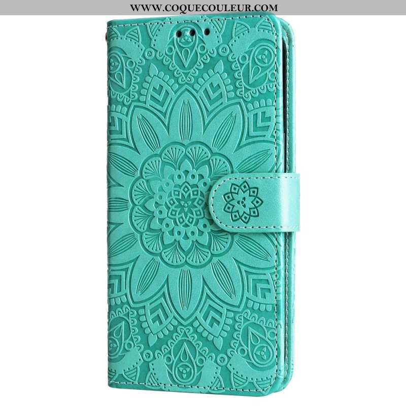 Housse OnePlus 12 5G Motif Tournesol à Lanière