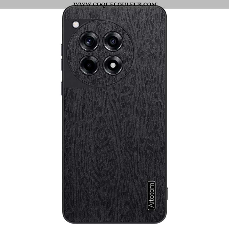 Coque OnePlus 12R Simili Cuir Effet Bois