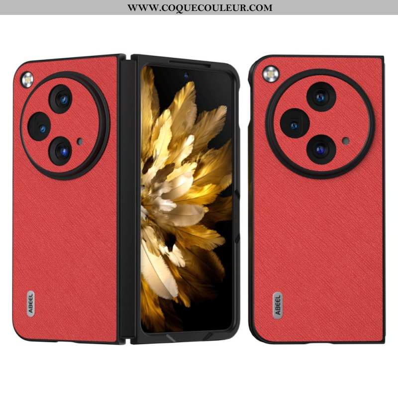 Coque OnePlus Open / Oppo Find N3 5G Vrai Cuir Tissé ABEEL