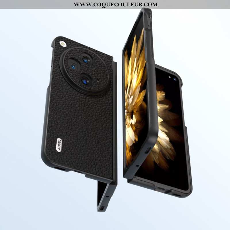 Coque OnePlus Open / Oppo Find N3 5G Véritable Cuir Litchi ABEEL