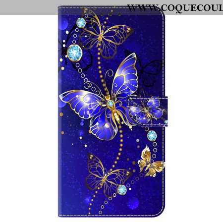 Housse Oppo A98 5G Papillons Diamants