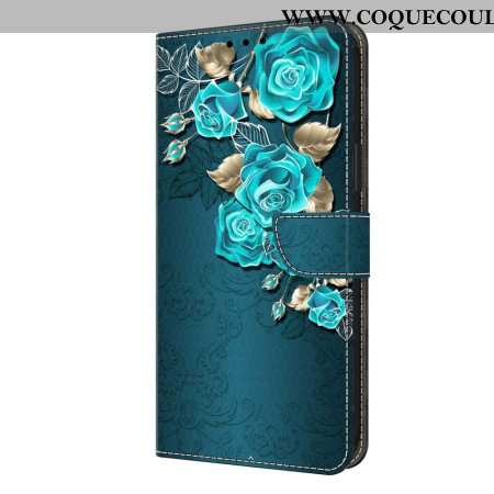 Housse Oppo A98 5G Roses Bleues