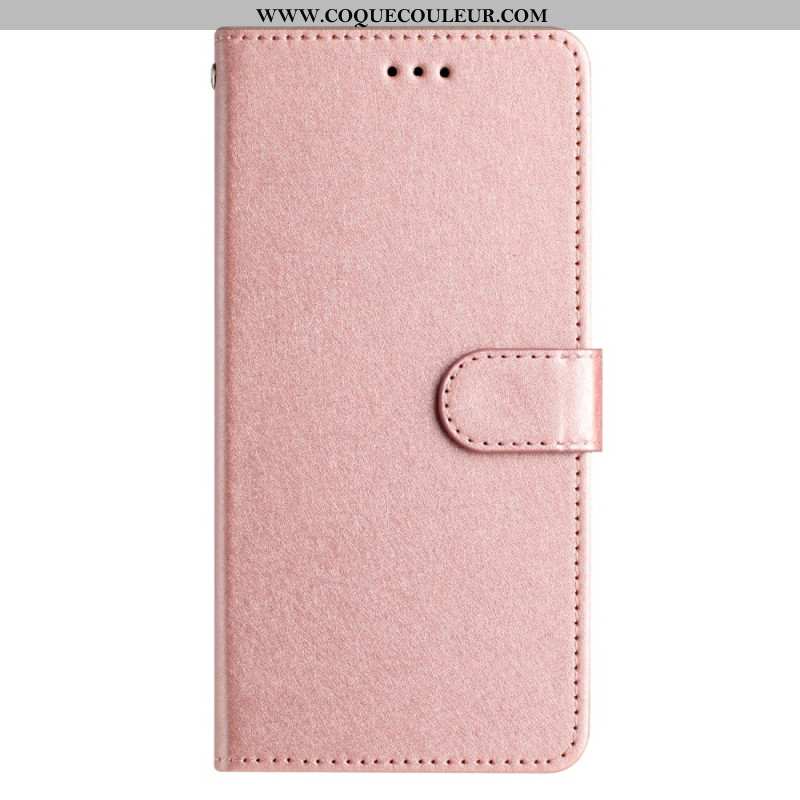 Housse Oppo A98 5G Texture Soie à Lanière