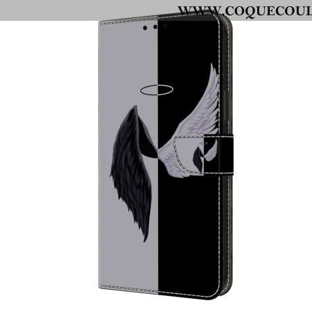 Housse Oppo A98 5G Ailes Noires et Blanches