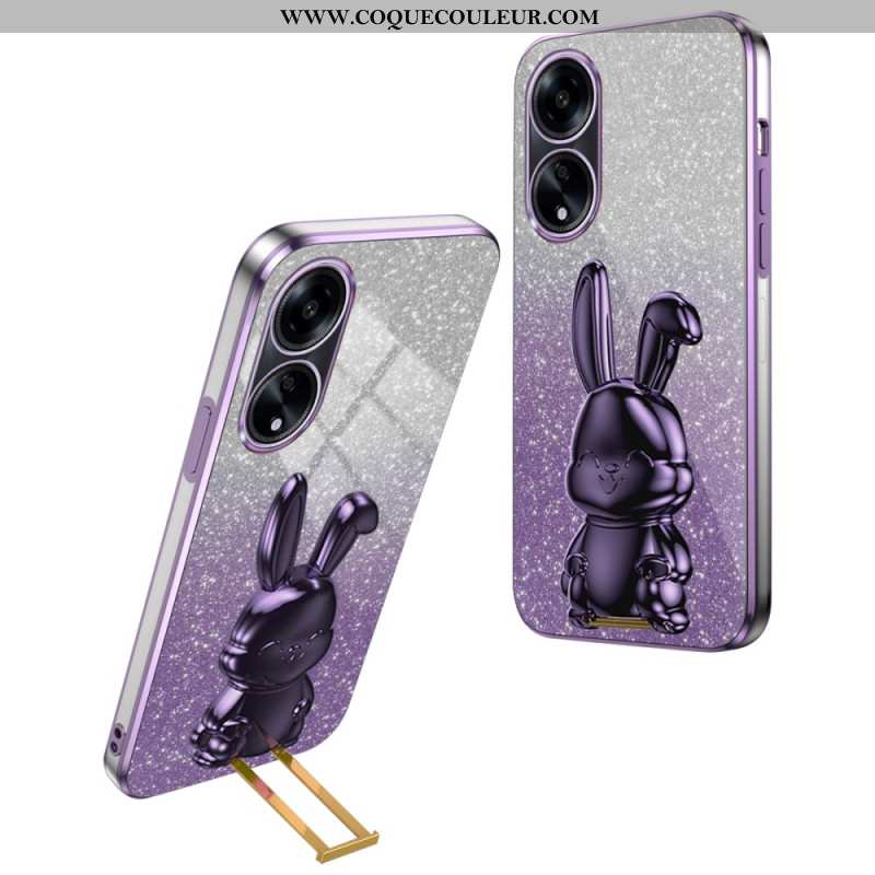 Coque Oppo A58 / A98 5G Lapin Support