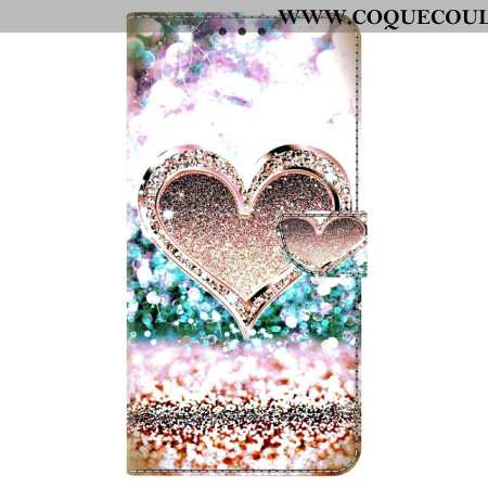 Housse Oppo A98 5G Coeur de Diamant Rose