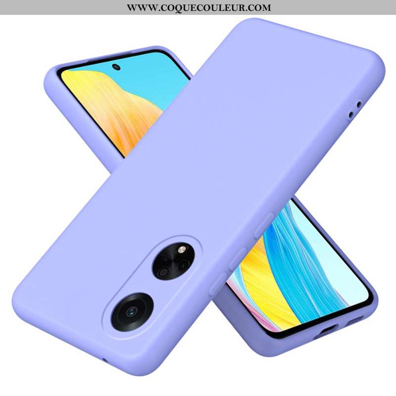 Coque Oppo A98 5G Silicone Liquide à Lanière