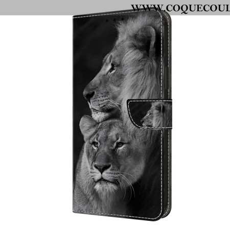 Housse Oppo A98 5G Couple de Lions