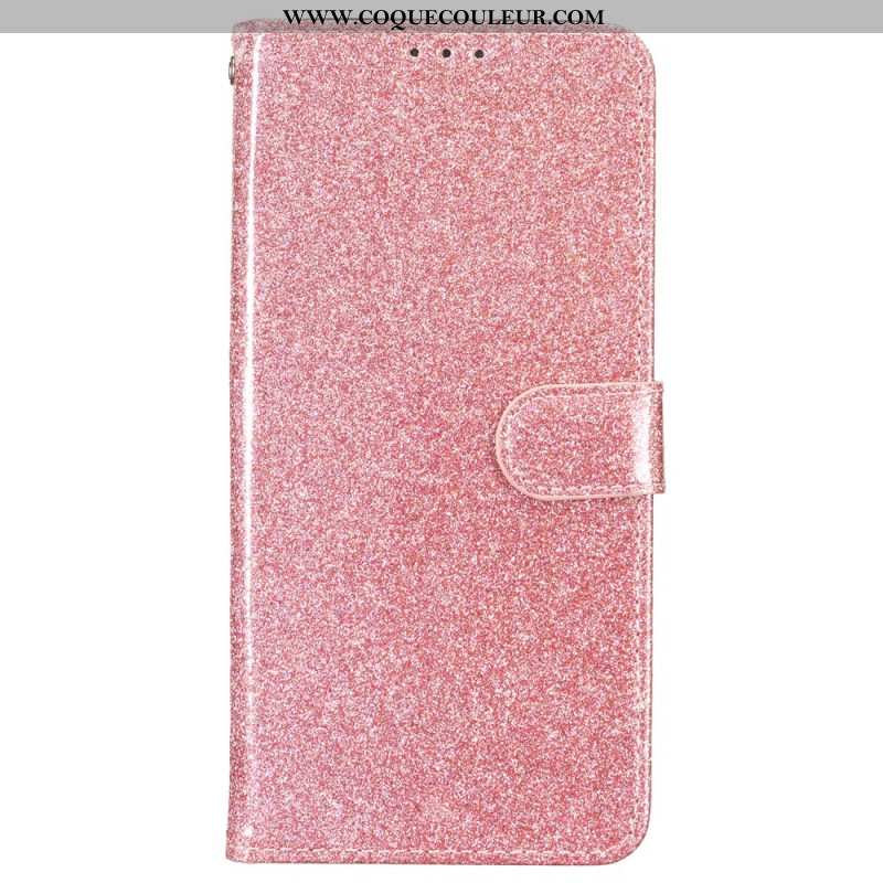 Housse Oppo A98 5G Paillettes à Lanière