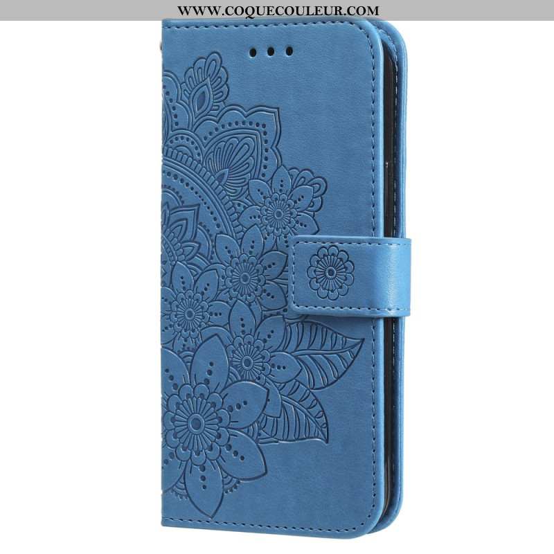 Housse Oppo Reno 11 5G Motif Floral à Lanière