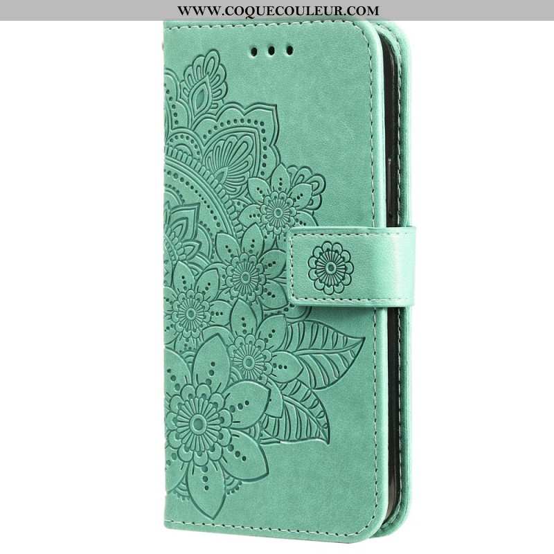 Housse Oppo Reno 11 5G Motif Floral à Lanière