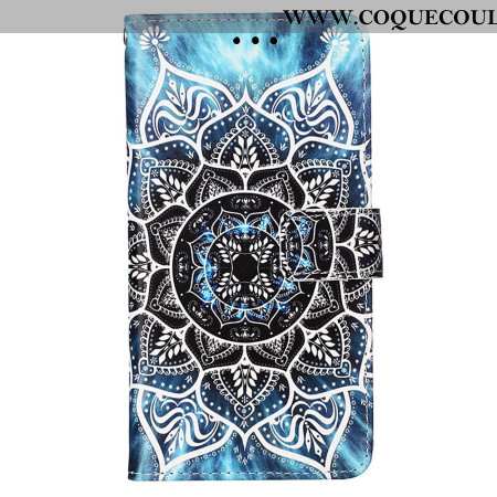 Housse Oppo Reno 11 5G Fleur de Mandala à Lanière