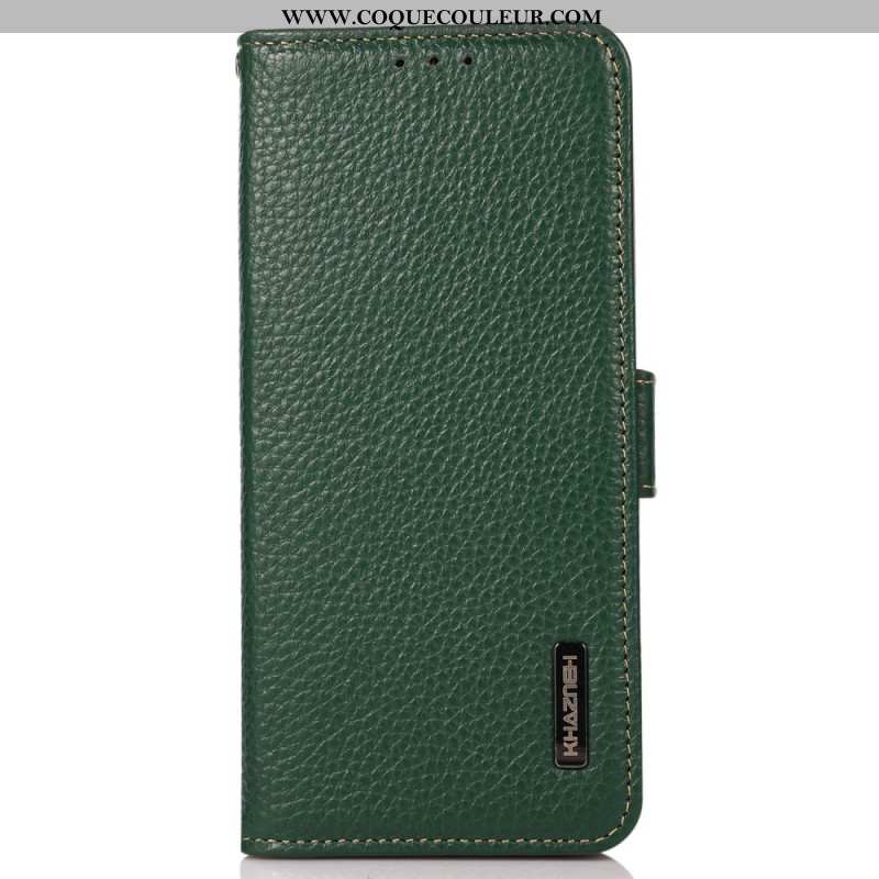 Housse Oppo Reno 11 5G Portefeuille Cuir avec Blocage RFID KHAZNEH