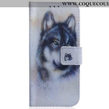 Housse Oppo Reno 11 5G Loup Aquarelle