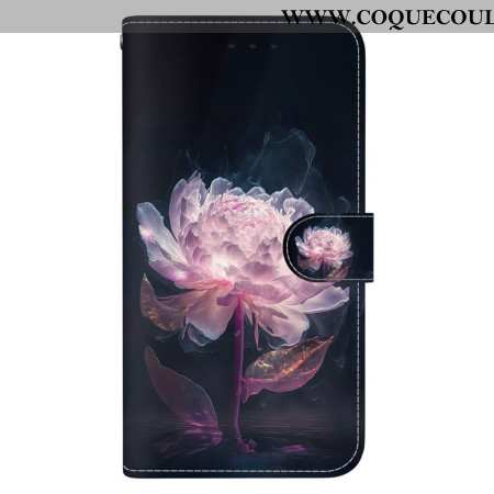 Housse Oppo Reno 11 5G Pivoine Pourpre à Lanière