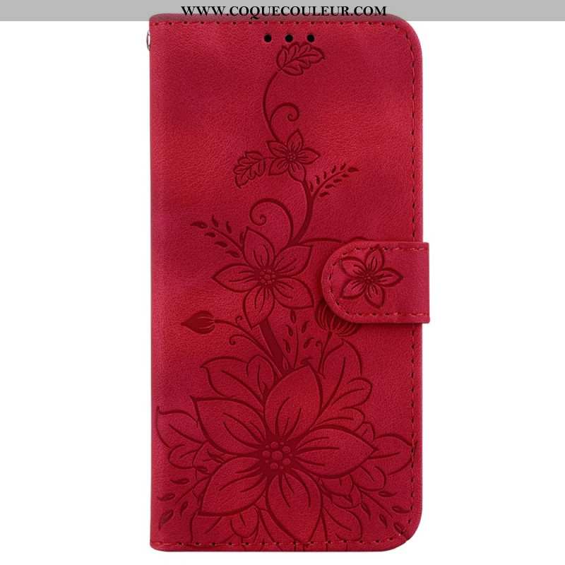 Housse Oppo Reno 11 5G Motif Floral à Lanière