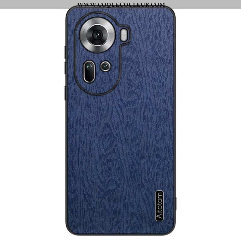 Coque Oppo Reno 11 5G Simili Cuir Effet Bois