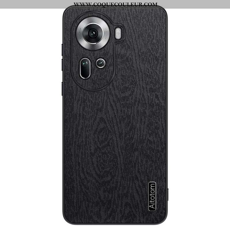 Coque Oppo Reno 11 5G Simili Cuir Effet Bois