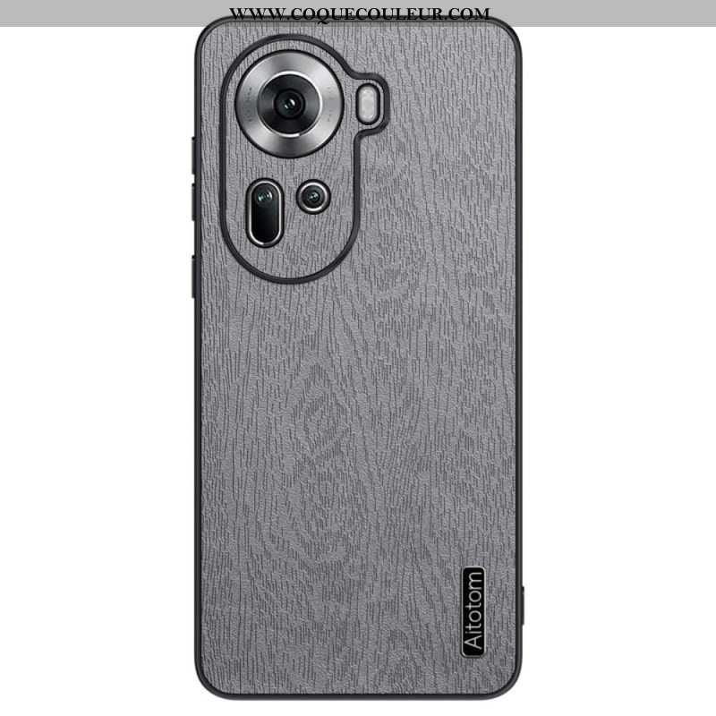 Coque Oppo Reno 11 5G Simili Cuir Effet Bois