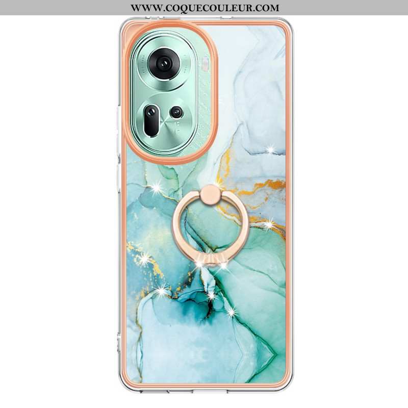 Coque Oppo Reno 11 5G Anneau Support Design Marbre