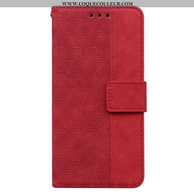 Housse Oppo Reno11 5G Motif Tissé à Lanière