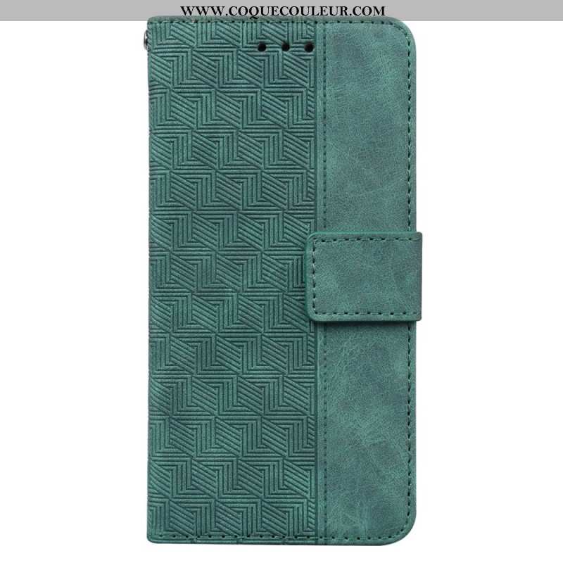 Housse Oppo Reno11 5G Motif Tissé à Lanière