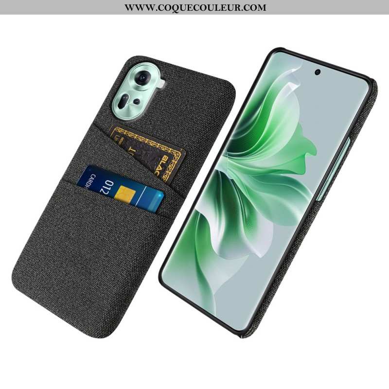 Coque Oppo Reno 11 5G Tissu Porte-Cartes