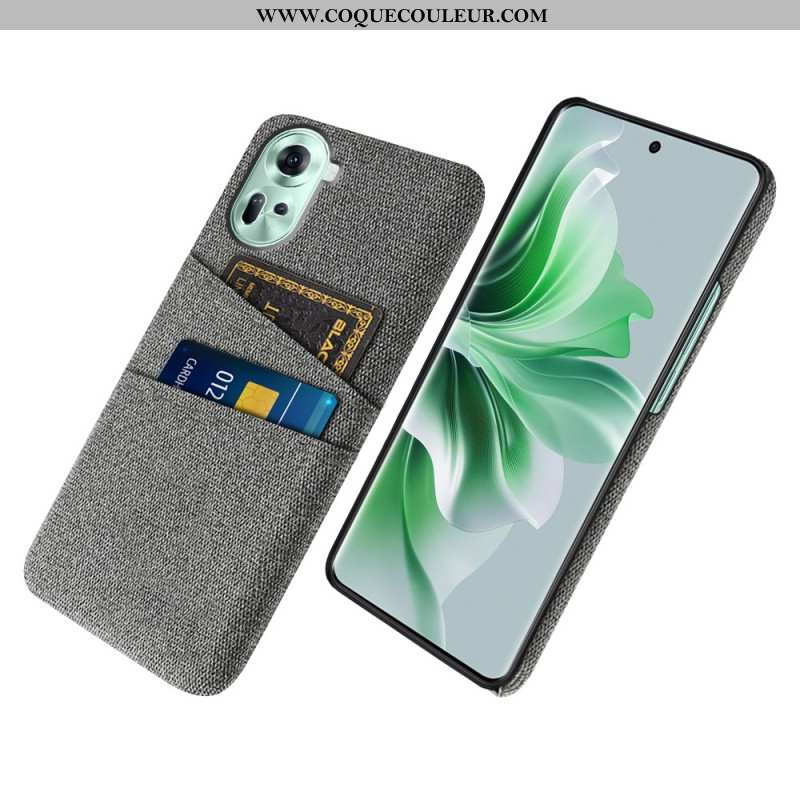 Coque Oppo Reno 11 5G Tissu Porte-Cartes