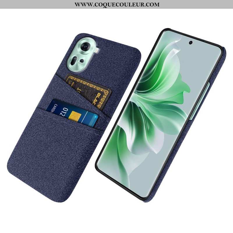 Coque Oppo Reno 11 5G Tissu Porte-Cartes