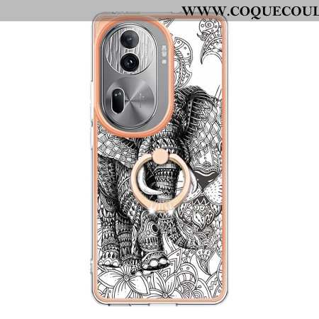 Coque Oppo Reno11 Pro 5G Anneau-Support Totem Éléphant