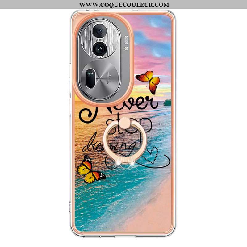 Coque Oppo Reno 11 Pro 5G Anneau-Support Marbre